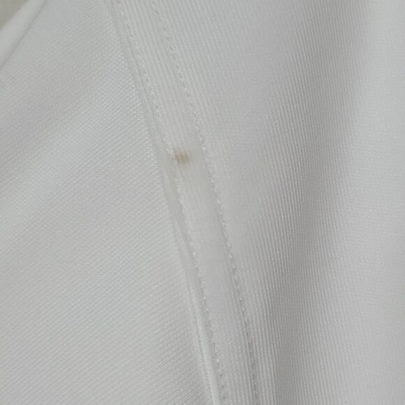 Under Armour White HeatGear Men's Polo Shirt Large Short Sleeve Jersey Knit UA - Picture 5 of 8